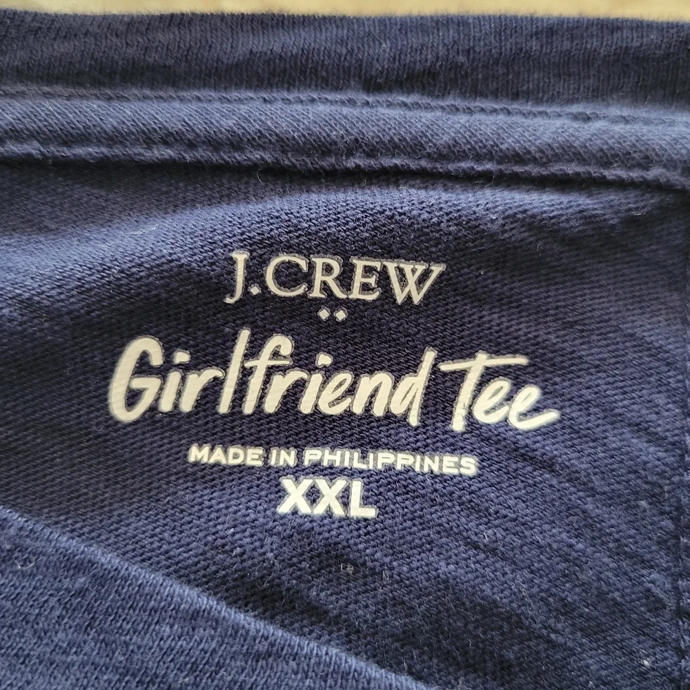 JCrew Blue Short Sleeve Tee Classic Casual - Picture 3 of 5